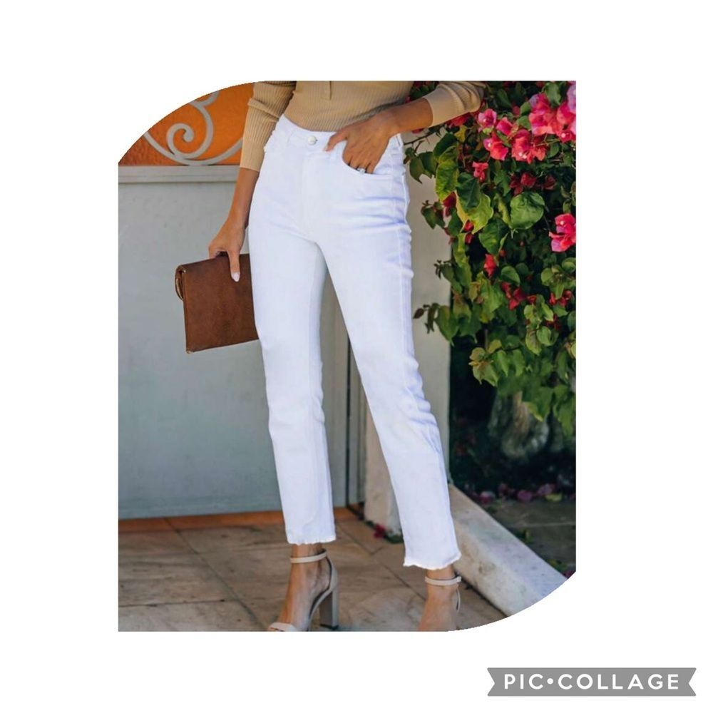 White Jeans Skinny Straight 28 6